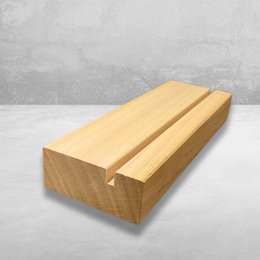 Houten voet voor acrylplaat (13x20cm)