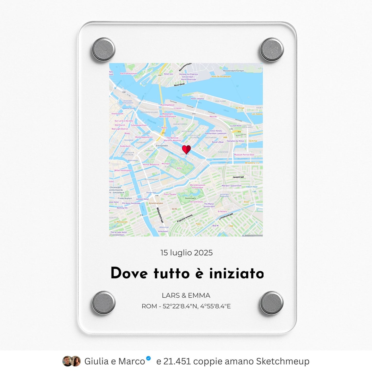 Magnete acrilico personalizzato “Dove tutto è iniziato”