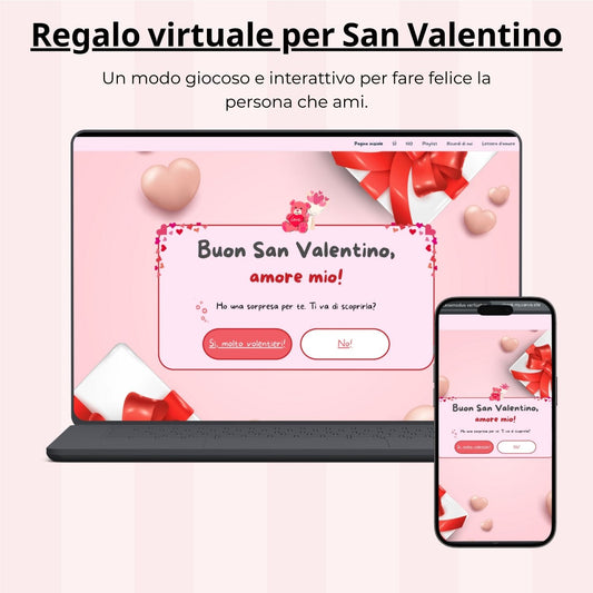 Pagina dell’amore – sito web personalizzato d’amore