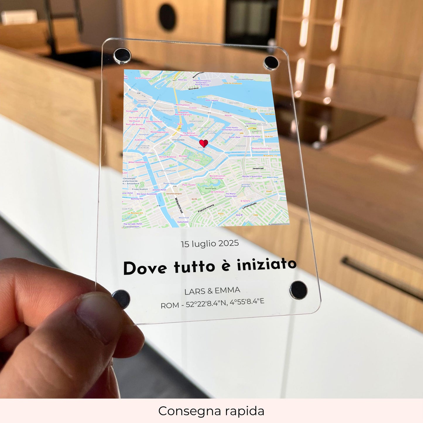 Magnete acrilico personalizzato “Dove tutto è iniziato”