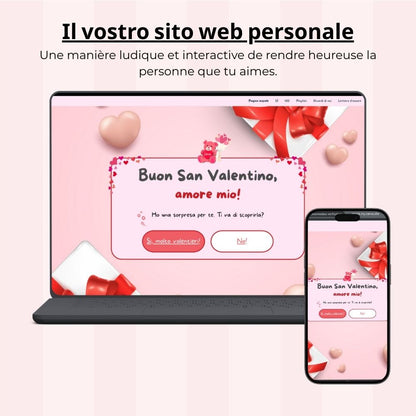 Pagina dell’amore – sito web personalizzato d’amore