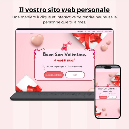 Pagina dell’amore – sito web personalizzato d’amore